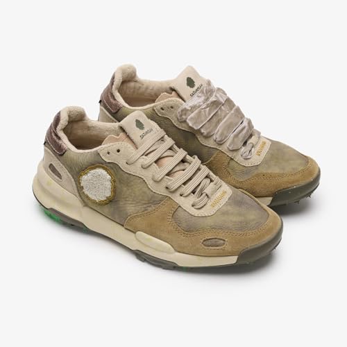 Vintage Cuir Sneakers Satorisan Chacrona Premium Casual Baskets - 3