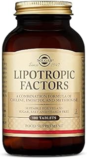 Solgar Lipotropic Factors, 100 Tablets - Liver Support - Vegan, Gluten Free, Dairy Free, Kosher - 33 Servings