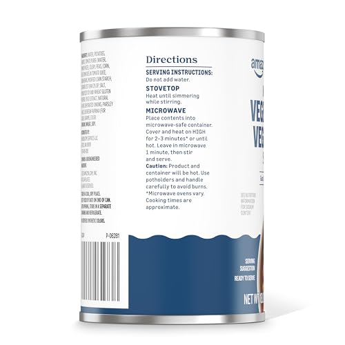Image of Amazon Grocery, Hearty Vegetarian Vegetable Soup, 18.8 Oz