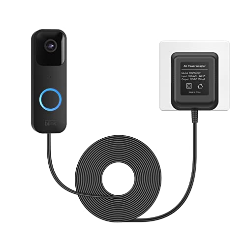 Olaike 18V Doorbell Transformer Power Adapter Compatible With Blink Video Doorbell, With 5M/16Ft Ac Charger Cord,No Worry About Battery Power,Black #TOP26