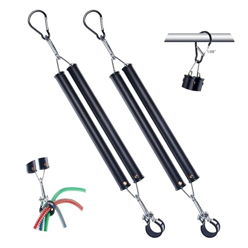 Dazakoot 16” Double Tender Spring Kit, Dual Tender Spring for Suspending Trailer Air Line & Electric Cords, Tender Spring Assembly with Hanger Bracket for Semi Trucks Tractors Trailers - 2PCS