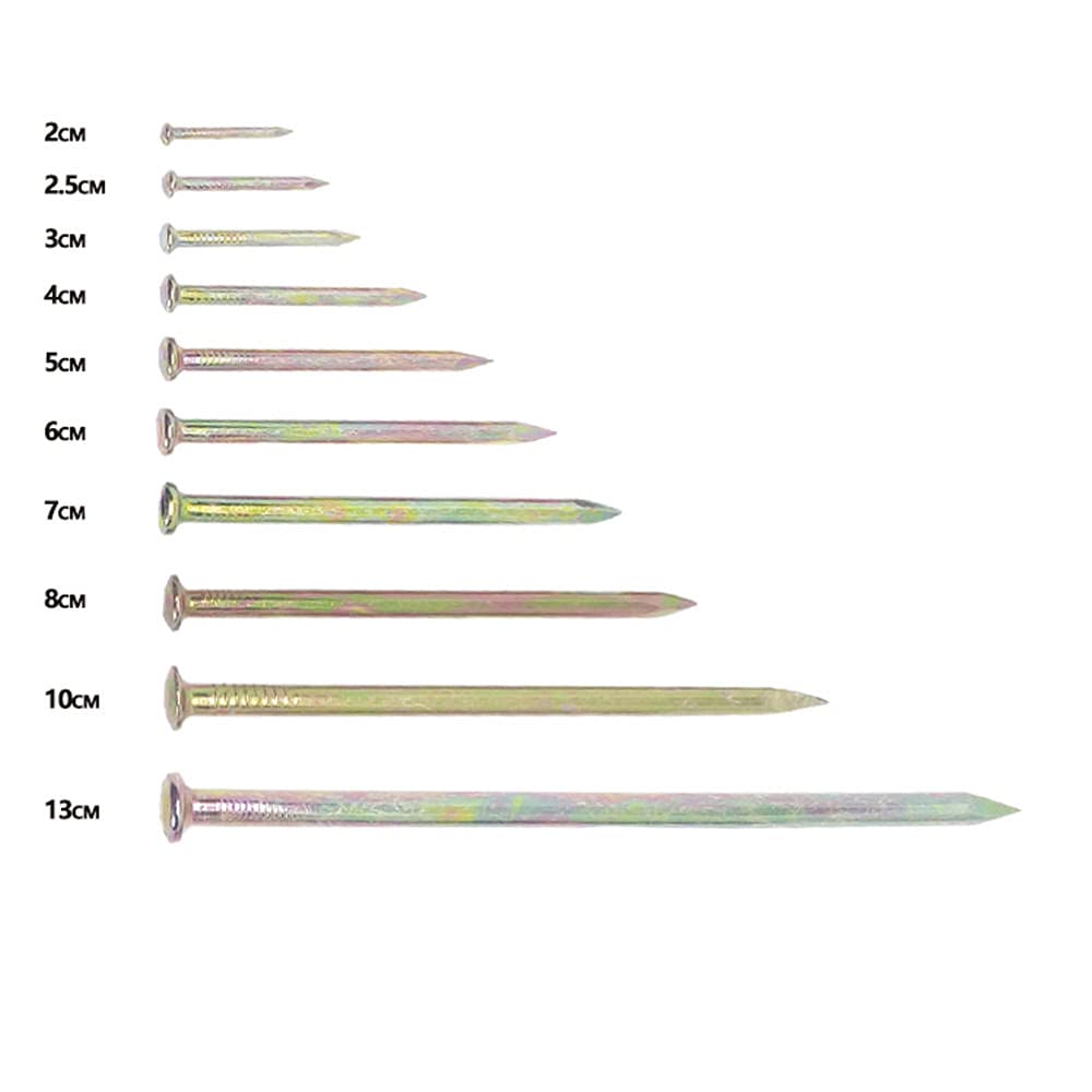 Clavos de acero inoxidable para herrajes, Clavos for madera, clavos for pared, finos for cemento y hormigón, puntas largas de alta resistencia - 50 mm (2 pulgadas) * 42 unidades(0.6 Inch 16mm*400pcs)