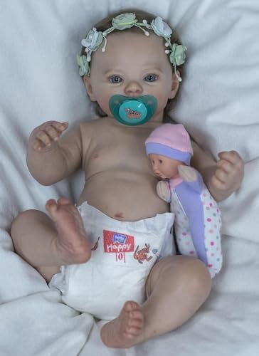 Anano Reborn Baby Dolls Silicone Full Body 18 Inch Lifelike Baby Dolls That Look Real Life Baby Doll Realistic Newborn Reborn Baby Doll Soft Vinyl Preemie Baby Washable Doll