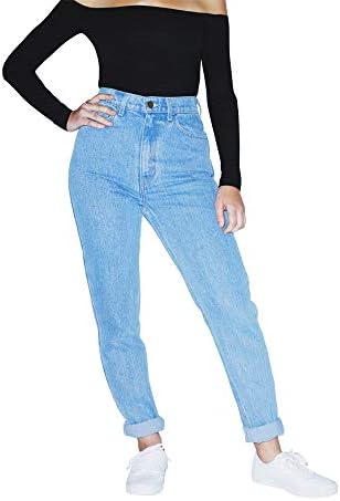 American Apparel Women's High-Waist Jean, Light Wash, 31W/32