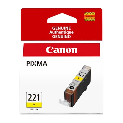 Canon CLI-221 Genuine Yellow Ink Tank, Compatible with MP980, MP560, MP620, MP640, MP990, MX860, MX870, iP4600, iP3600, and iP4700 Printers - image 1