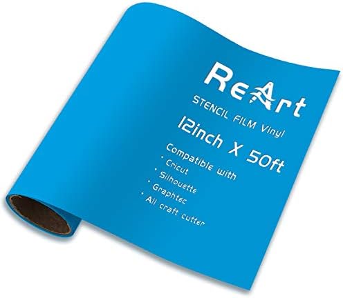 Stencil Film Roll Vinyl - 12.125 in X 50 ft for Cricut / Silhouette / Cameo Vinyl Stencil Film, DIY Crafting, Craft Cutters