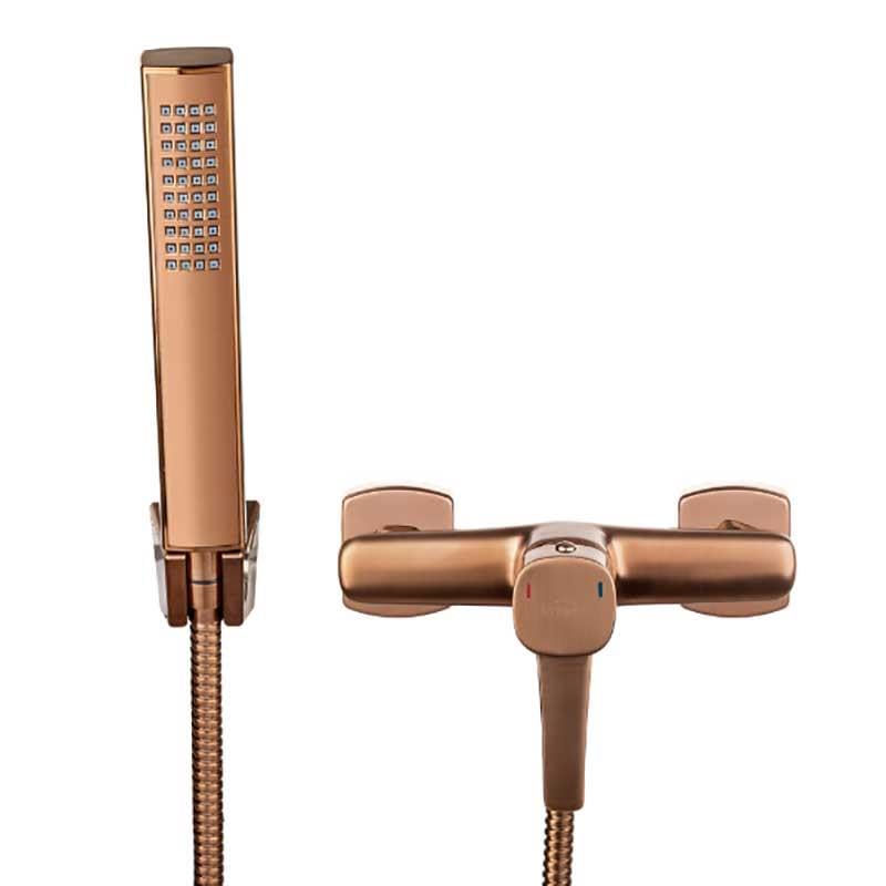 Mitigeur douche cuivre bronze glamour