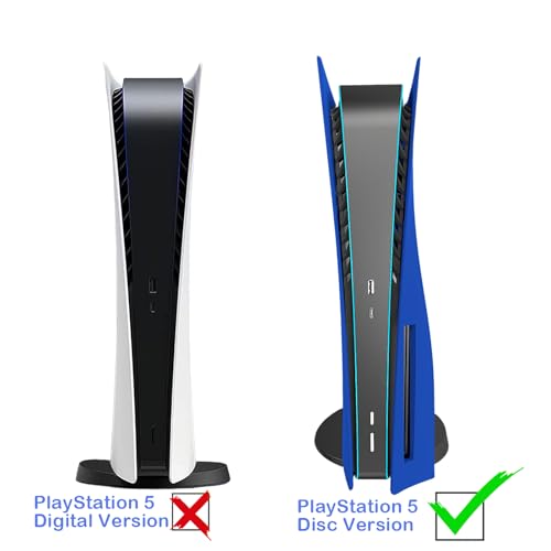 Image of Face Plate Cover Shell for PS5 Disc Edition Console Faceplates, Accessories Compatible with PlayStation 5 Protective Replacement Panels (Blue)
