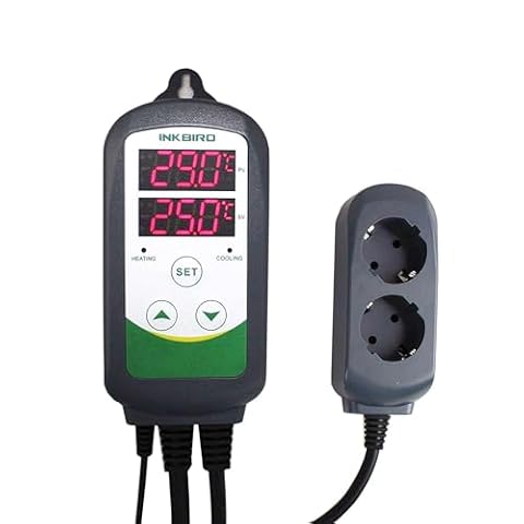 Inkbird ITC-308 Cyfrowy regulator temperatury z czujnikiem, przełącznikiem temperatury ogrzewania i chłodzenia, termostatem 230V