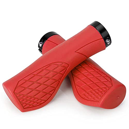 Ergonomic Bike Grips - Single Lock-On Bike Handle Grip | Non-Slip Comfort Mountain Ergonomic Bike Grips For Mountain Bike, E-Bike, Hybrid, City Commuter Bikes #TOP4