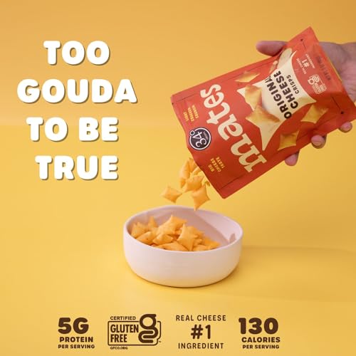 34 Degrees Mates Original Gouda Cheese Crisps - Light & Crispy Cheese Crisps | Gluten-Free, Low Calorie, Healthy Snack for Adults & Kids - 4 Pack - image 4