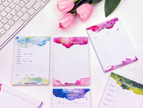 Papierdrachen 6 notepads for appointments weekly planner, to do list, shopping lists and notes - Image 2