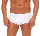 Good Deal Market 3 Herren-Slip mit Eingriff Weiss XL 100% Baumwolle mit Weichbund, Feinripp