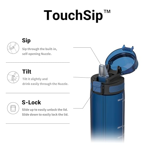 Super Sparrow Water Bottle, 500ml, TouchSip Bottle, BPA-Free, Non-Toxic, Eco-Friendly, Straw Tritan Bottles for Kids Sports - Image 2
