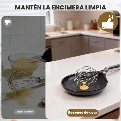 Miniatura 2 de Dooclib Reposa Cucharas Cocina, Reposacucharas De Cerámica Con Diseño En Espiral Para Estufa, Encimera De Cocina Y Mesa Soporte Resistente Al Calor Para Cucharones Y Espátulas