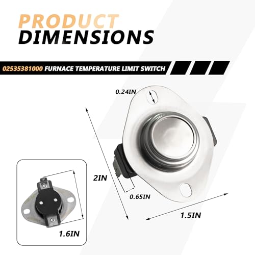 Honkador Interruptor de limite de temperatura de forno atualizado 02535381000, para York Coleman, su