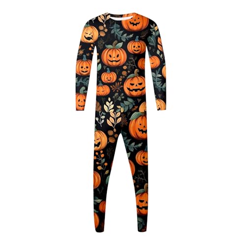 WAZHAKU Survêtement pour homme - Costume d'Halloween comique - Citrouille - Halloween - Jogging confortable - Survêtement de sport surdimensionné - 2 pièces - T-shirt et pantalon de survêtement – vue 5