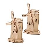 Unfertige solar-windmühle: sie ist gut für die entwicklung der hände und des gehirns von kindern, für die beziehung zwischen eltern und kindern und für solarbetriebene geräte