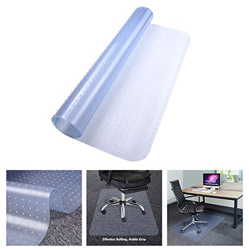 Yescom Office Desk Chair Mat for Carpets Low Pile Rectangle PVC Floor Protector