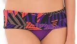 Panache Suzette Damen Bikini Falten Hose Gr. 38, Violett Multi