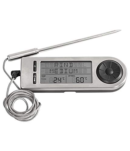 Dehner barbecue accessory digital, approx. 14.5 x 4.8 x 1.5 cm, stainless steel, silver roasting thermometer