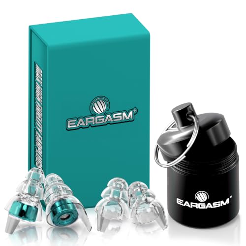 Image of Eargasm High Fidelity Max Earplugs for Concerts, Festivals, Musicians, DJs, Night-Life, Motorcycle Hearing Protection - Reusable High Decibel Ear Plugs for High Fidelity Noise Reduction up to 27 dB
