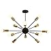 Produktbild Dellemade Sputnik Kronleuchter 12-Licht Vintage Pendelleuchte für Esszimmer, Wohnzimmer, Küche, Büro, Café, Restaurant, Schwarz