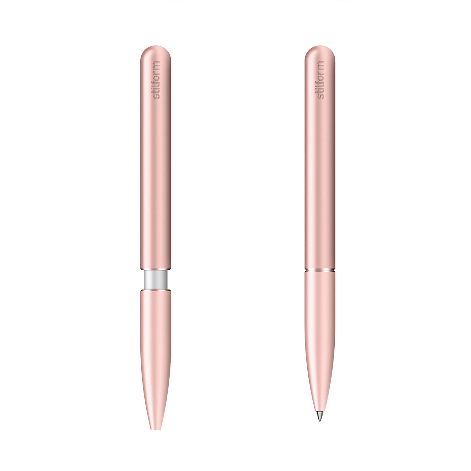 200032 Kugelschreiber aus Aluminium – patentierter Ballpoint PEN, verschiebbare Kappe mit Magnet, Rose Moon