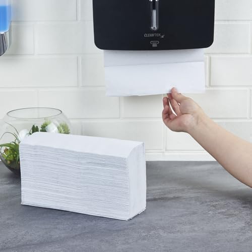 Image of Restaurantware-Paper Towels 9.5 x 9.25 Inch 250 Commercial Paper Towels Multifold Hand Towel 1 Ply Dispensers Sold Separately White Paper Towels M Fold With Full-Dot Embossing (Pack of 3)