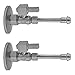 Jaclo 622-6-62-PCH 5/8" O.D. x 3/8" O.D. Compression Valve with Contemporary Square Lever Handle Kit, Polished Chrome