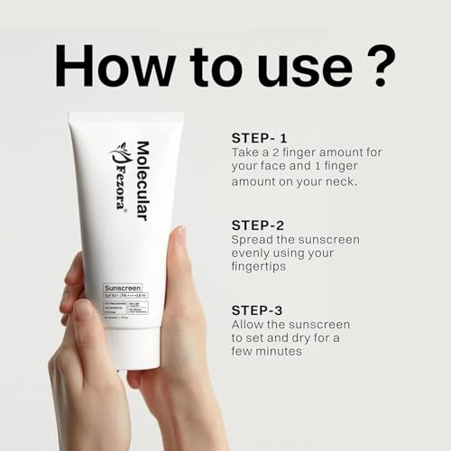 Image of Molecular 5% Niacinamide Moisturizing Gel Sunscreen,Spf 50+ Pa++++|Clinically Tested In Usa|For Oily, Dry, Sensitive, Combination, Dull, Acne Prone Skin|8 Hr Protection|For Men & Women|50 G