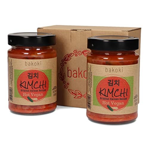 Bakoki KIMCHI Hot VEGAN mit Gurke, Originales koreanisches Rezept (2er Pack)