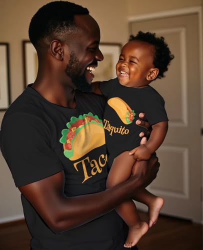 Fathers Day Taco Taquito Dad and Baby Shirts Funny Daddy and Son Matching Outfit2