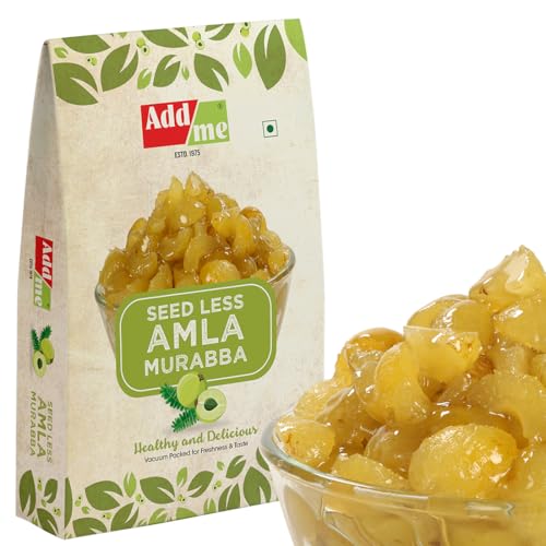 Image of Add me Seed Less Amla Murabba Awla 1kg without Sugar Syrup Vacuum Pack Sweet and Fresh 1 kg | Handmade Awla Muraba | Indian Gooseberry Natural Sweet Snacks | Immunit Booster