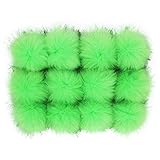 Faux Fox Fur Pom Poms Ball Fluffy Pompom with Elastic Cord for Knitted Garments Hat Accessories...