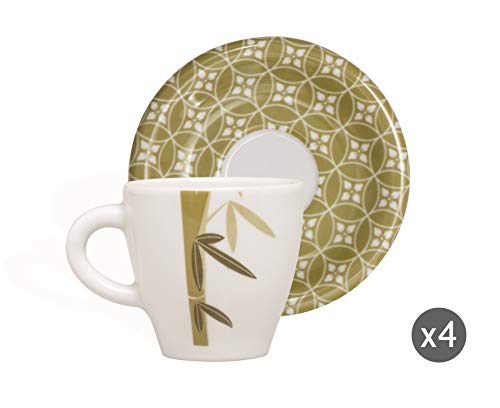 Molecuisine Set Taza De Café con Plato 4 Uds. Magatama Amarillo