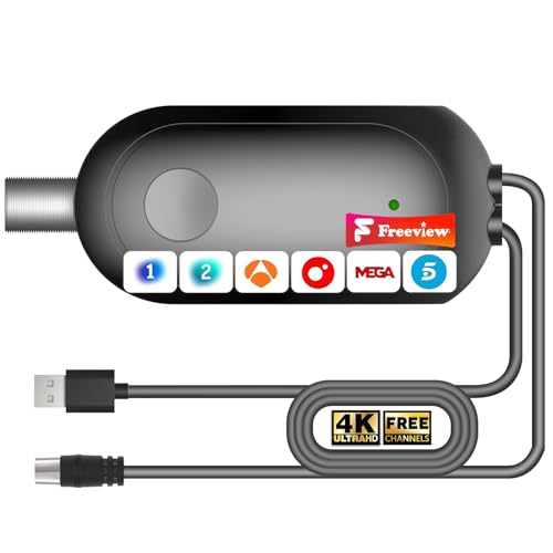 Amplificador de Señal para Antena de TV Interior 2025, Mejora de Recepción Digital con Alta Ganancia, Reduce Ruido y Pixelado, Compatible con Antenas HDTV, Alimentación USB y Fácil Instalación