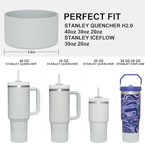 Image of Affute Protective Silicone Boot for Stanley Quencher H2.0 40 30 20 oz & IceFlow Flip 30 20 oz, BPA Free Anti-Noise Anti-Scratch, Stanley Cup Protector Sleeve Cover Boot