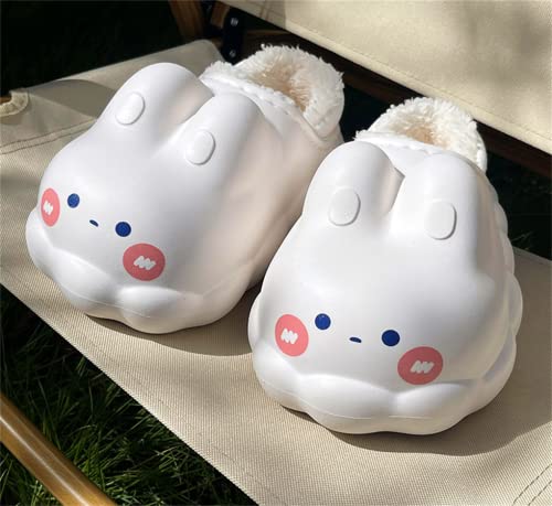 Autumn and Winter Men's and Women's Indoor and Outdoor Plush Sheep Slippers, Bear Pig Slippers. Cute animal slippers. Soft and comfortable warm plush shoes.4