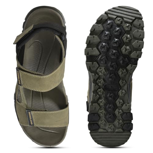 Image of Woodland Men's Camel Polyurethane Sandals-UK-5 (EURO 39)