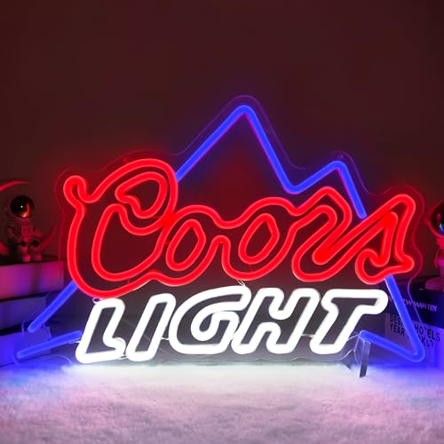 JianJung Beer Neon Signs for Wall Dimmable Neon Light up Sign Beer Led Lights Signs for Man Cave Pub Party Neon Bar Sign for Home Bar Wall Decor Gifts