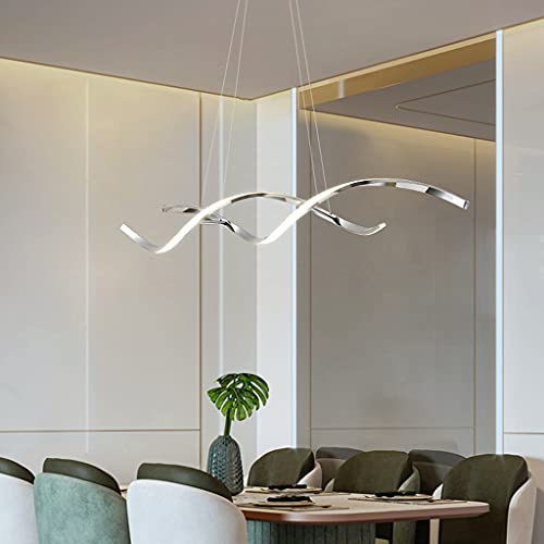 Suspension pour table à manger LED dimmable et réglable en hauteur en métal