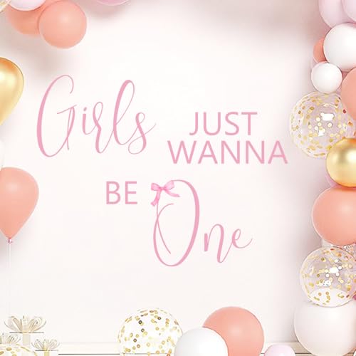 Vinilo decorativo rosa para cumpleaños de niña 1 año miniatura 4