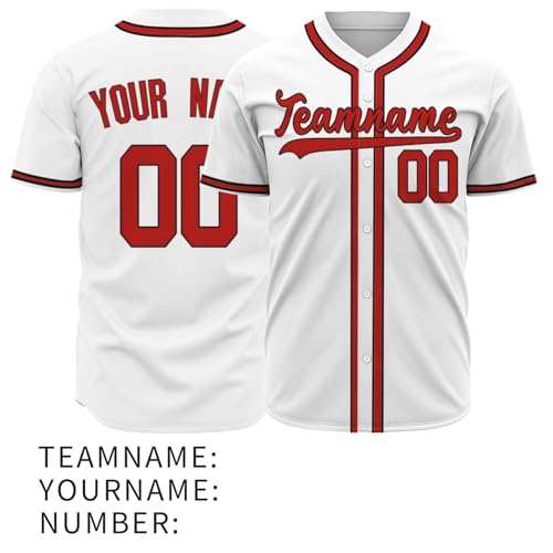 Custom Baseball Jersey Customized Baseball T-Shirts Baseball Fan Jerseys with Button Down Men Women Youth miniatura 6