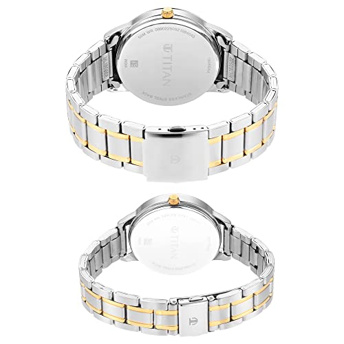 Titan Men Stainless Steel Analog Blue Dial Watch-18062617Bm01, Band Color-Multicolor - Image 2