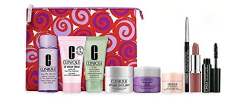 Clinique Winter 2021 Skincare and makeup 10-Piece Gift Set with travel size All About Eyes cream