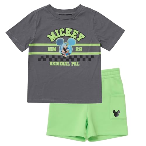 Image of Disney Mickey Mouse Lenticular Outfit for Boys, Toddler and Little Kids Clothes, T-Shirt and Shorts Set