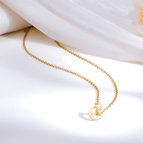 Image of Rubans Demi Fine Stainless Steel Alphabet Pendant CZ Gift for Women & Girls