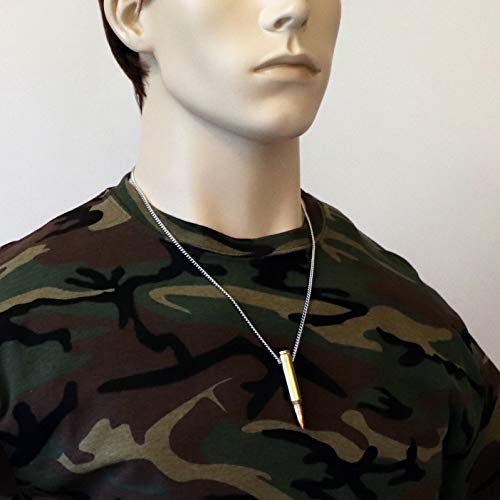 Remington 223 Bullet Necklace Hand Polished Brass and Copper Finish4