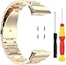 Straps Compatible with Garmin Forerunner 35/30 Strap, Metal Stainless Steel Wristband Replacement Business Watch Band for Garmin Forerunner 35/30, One Size, Stainless Steel, 0